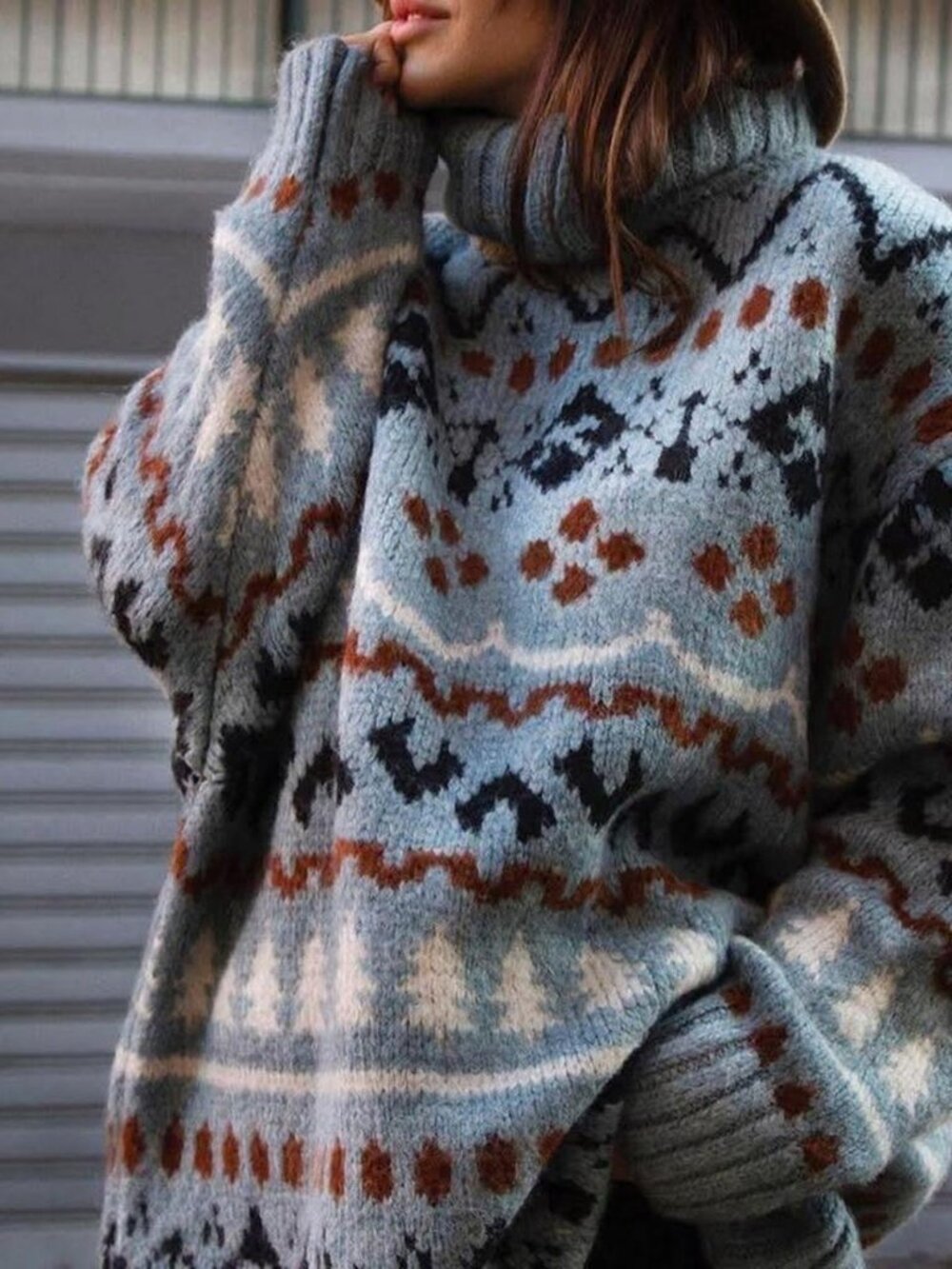 Zara Oversized Chunky Turtleneck Sweater
